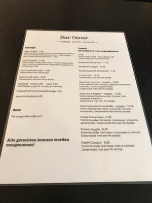 Menu photo 2 Bar Oscar Antwerp, VAN