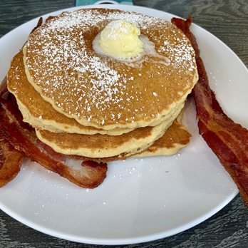 O'Brien's Boulangerie - Full stack pancakes with bacon. - Bakeries Near Me - Poway, California O'Brien's Boulangerie - Full stack pancakes with bacon. - Bakeries Near Me - Poway, California