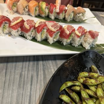 Ginzaya - Hawaiian roll and rainbow roll - Japanese Near Me - La Mirada, California Ginzaya - Hawaiian roll and rainbow roll - Japanese Near Me - La Mirada, California