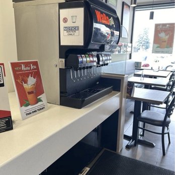 WaBa Grill - Part of the interior and their fountain drink station. - Fast Food Near Me - Northridge, California WaBa Grill - Part of the interior and their fountain drink station. - Fast Food Near Me - Northridge, California