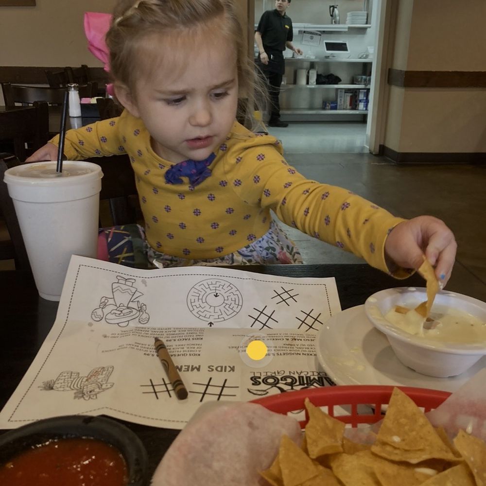 Kids menu and cheese dip