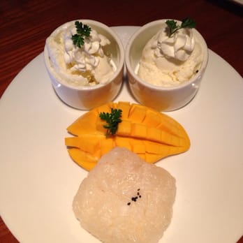 Sea Thai Restaurant - Mango sticky rice and homemade coconut ice cream! - Thai Near Me - Orlando, Florida
