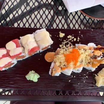 Yuka Sushi Bar - (Left) Hawaiian Lady Roll (Right) Georgia Crunch Roll - Sushi Bars Near Me - Sandy Springs, Georgia