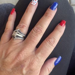 Golden Nails & Hair - 4th of July nails