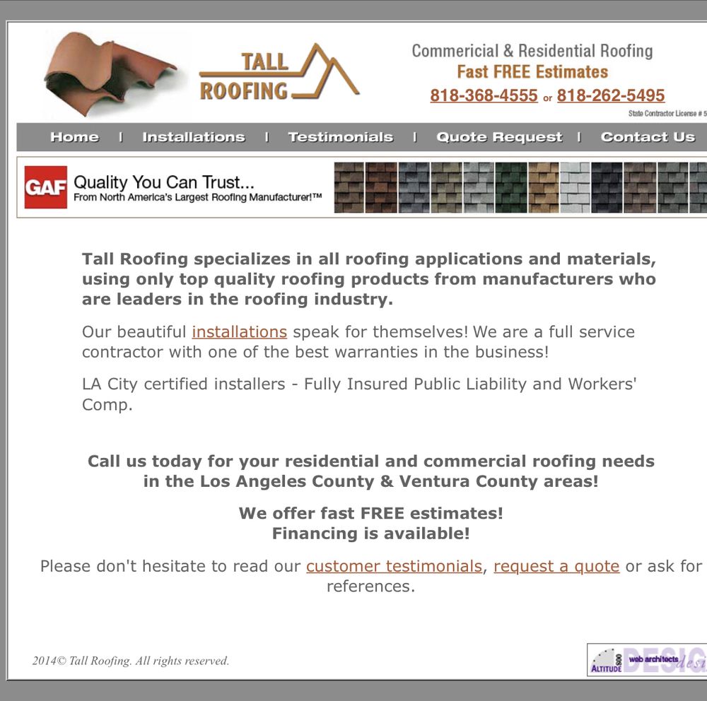 Slide of Tall Roofing