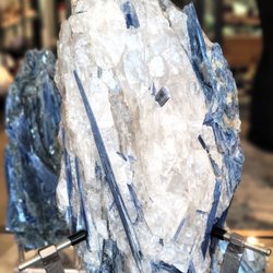 KM Crystal Shop - Beautiful Blue Kyanite with Quartz crystal at KM Crystal Shop