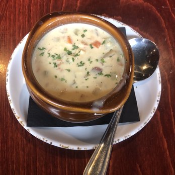 Wolfies Grill - Seafood Chowder in a crock - American Near Me - Carmel, Indiana Wolfies Grill - Seafood Chowder in a crock - American Near Me - Carmel, Indiana
