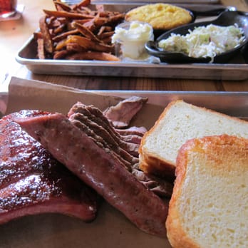 Lillie's Q - Baby back ribs, hot links, tri-tip, sweet potato fries, cornbread, and coleslaw - Barbeque Near Me - Chicago, Illinois Lillie's Q - Baby back ribs, hot links, tri-tip, sweet potato fries, cornbread, and coleslaw - Barbeque Near Me - Chicago, Illinois