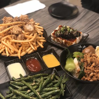19 GOLD - HH menu! 19gold fries, string beans, minced pork over rice, thousand egg w/ tofu (it's cold!) - Taiwanese Near Me - Seattle, Washington