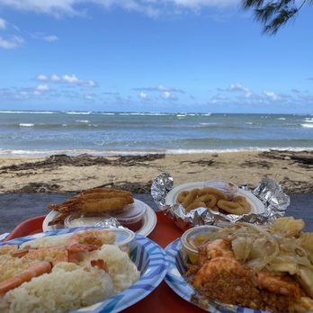 Shrimp Shack - Garlic shrimp, torpedo shrimp, calamari, garlic shrimp with spicy sauce and mahi mahi - Seafood Near Me - Hauula, Hawaii Shrimp Shack - Garlic shrimp, torpedo shrimp, calamari, garlic shrimp with spicy sauce and mahi mahi - Seafood Near Me - Hauula, Hawaii