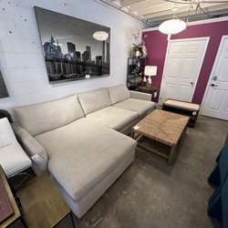 Rebound Furniture and Decor Consignment - Crate & Barrel Lounge 2-Piece Sectional Sofa with Left-Arm Chaise