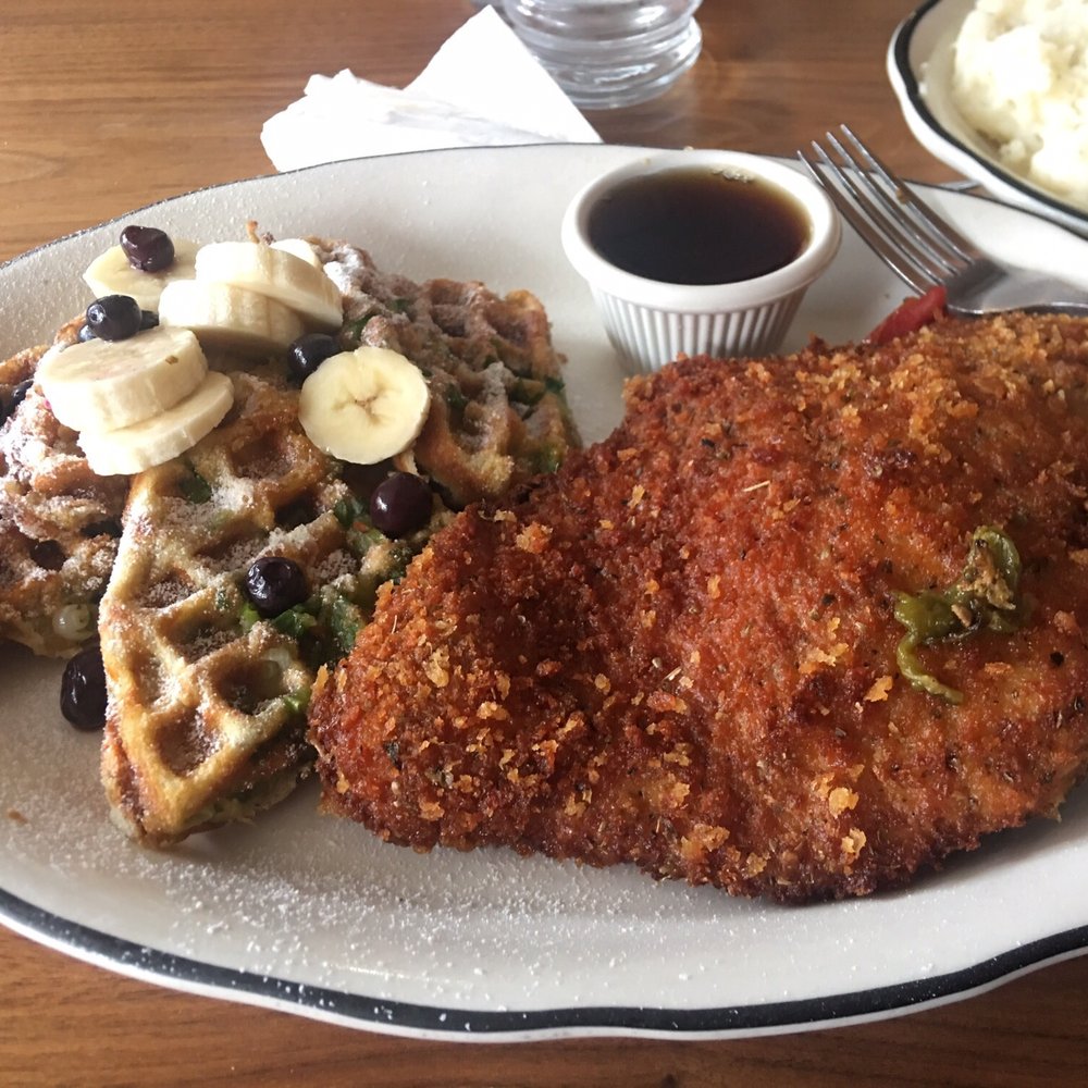 Zaca Cafe - Mustard fried chicken and scallion waffle - Coffee & Tea Near Me - Brooklyn, New York Zaca Cafe - Mustard fried chicken and scallion waffle - Coffee & Tea Near Me - Brooklyn, New York