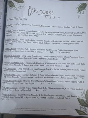 Menu photo 4 63 Corks Strasburg, OH Menu photo 4 63 Corks Strasburg, OH