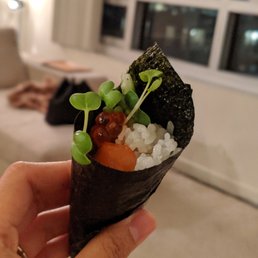 Salmon hand roll