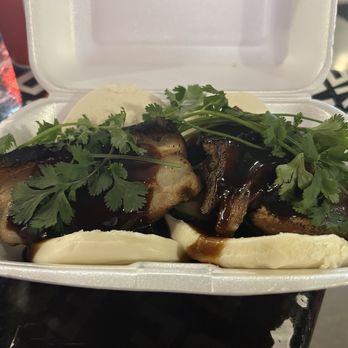 Riverside Food Lab - Pork belly bao is good! Big piece of meat - Food Court Near Me - Riverside, California