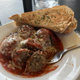 The meatballs! Yes I'm on their amazing patio! The meatballs! Yes I'm on their amazing patio!
