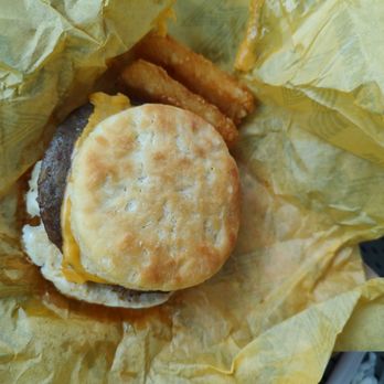 Whataburger - Sausage, egg and cheese biscuit with hash browns - Burgers Near Me - Brandon, Florida