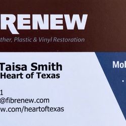 Fibrenew Heart of Texas - We can restore your Leather, Vinyl & Plastic at a fraction of the cost to reupholster.