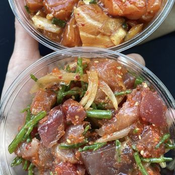 Foodland - Salmon shoyu (top), tuna with seagrass (bottom) - Grocery Near Me - Kahului, Hawaii