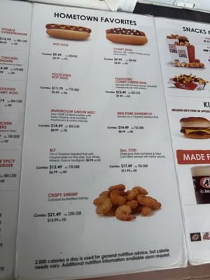 Menu photo 2 A&W Restaurant Lake George, NY Menu photo 2 A&W Restaurant Lake George, NY