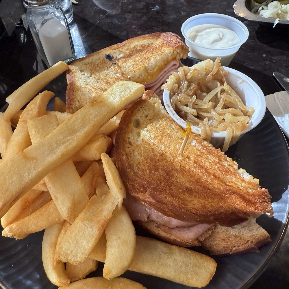 Frank's Weiler's Deli - Grilled Ham & Cheese with a side of grilled onions on sourdough - Delis Near Me - Canoga Park, California Frank's Weiler's Deli - Grilled Ham & Cheese with a side of grilled onions on sourdough - Delis Near Me - Canoga Park, California