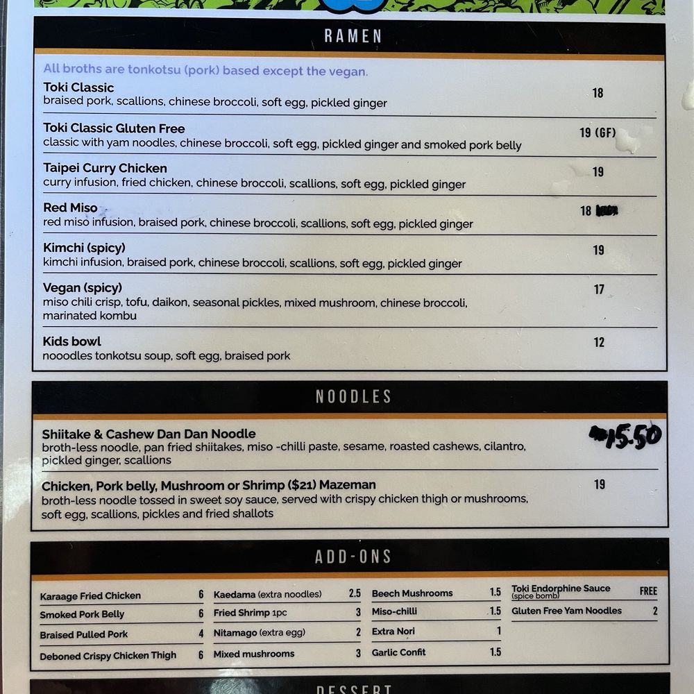 Toki Underground - Menu - Ramen Near Me - Baltimore, Maryland Toki Underground - Menu - Ramen Near Me - Baltimore, Maryland