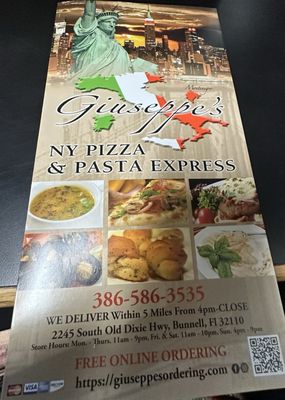 Menu photo 5 Giuseppe's NY Pizza & Pasta Express Bunnell, FL Menu photo 5 Giuseppe's NY Pizza & Pasta Express Bunnell, FL