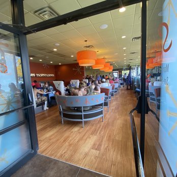 Snooze, an A.M. Eatery - View of restaurant from the waiting area - Breakfast & Brunch Near Me - Denver, Colorado Snooze, an A.M. Eatery - View of restaurant from the waiting area - Breakfast & Brunch Near Me - Denver, Colorado