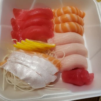 The Sushi By Jin - Tuna, salmon and yellowtail Nigeria. 3 pieces per order. AND they threw in complimentary tuna and salmon nigiri. Really fresh. - Japanese Near Me - Fullerton, California