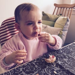 Matilda's - My little granddaughter enjoying her first afternoon tea.  She hopes to have many more. x x