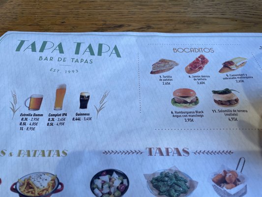 Menu photo 6 Tapa Tapa Madrid, M Menu photo 6 Tapa Tapa Madrid, M