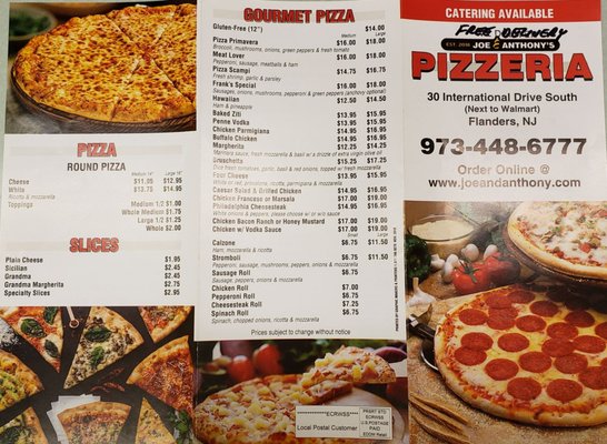 Menu photo 1 Joe and Anthony's Pizzeria Flanders, NJ Menu photo 1 Joe and Anthony's Pizzeria Flanders, NJ