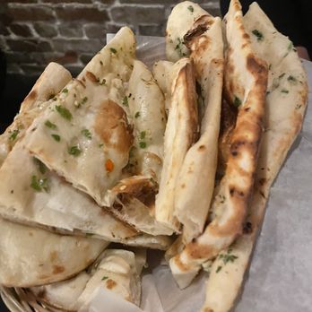 Hungry Elephant Bar & Grill - Both Garlic Naan and Red Pepper Naan - Indian Near Me - Visalia, California