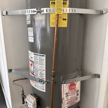 J.I.G. Plumbing - Before, a Rheem tank water heater that needed to be replaced after 6 years. Fortunately, the unit had a 12 year warranty. - Plumbing Near Me - Chino, California J.I.G. Plumbing - Before, a Rheem tank water heater that needed to be replaced after 6 years. Fortunately, the unit had a 12 year warranty. - Plumbing Near Me - Chino, California