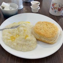 Martha Jane's Southern Cookin' - Awesome biscuit - massive - biscuit. Great grits too.