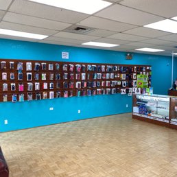 Inside the store.