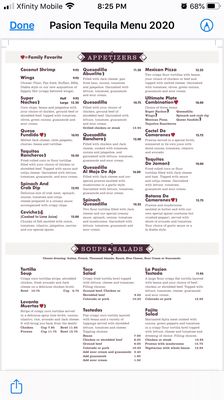 Menu photo 1 Pasion Tequila Bothell, WA