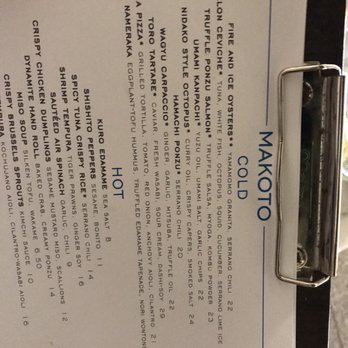 Makoto - The cold appetizers are amazing. - Japanese Near Me - Miami Beach, Florida