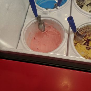Bruster's Real Ice Cream - Lemon strawberry sorbet - Ice Cream & Frozen Yogurt Near Me - Durham, North Carolina