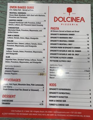 Menu photo 2 Dolcinea Pizzeria Virginia Beach, VA