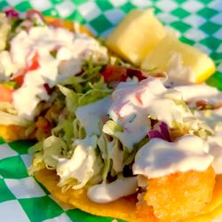 Vegan Vatoz - Casa De’ Tacos - Crispy fried FISH TACO!! Vegan! $2 on Taco Tuesday