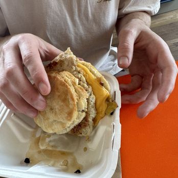 Irregardless - Maple chicken egg and cheese - Breakfast & Brunch Near Me - Providence, Rhode Island Irregardless - Maple chicken egg and cheese - Breakfast & Brunch Near Me - Providence, Rhode Island