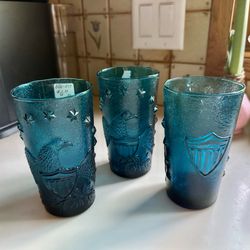 Three vintage Italian glasses purchased at the antique market.
