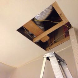 Reliable Repair Guy - Drywall Repair-electrician stepped through ceiling.