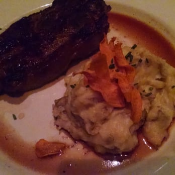 Chart House - NY strip. Sorry forgot flash. Place is so dimly lit - Seafood Near Me - Weehawken, New Jersey