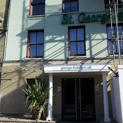 St George Hotel - Exterior. Didn't tell us about the scaffolding work when we booked!