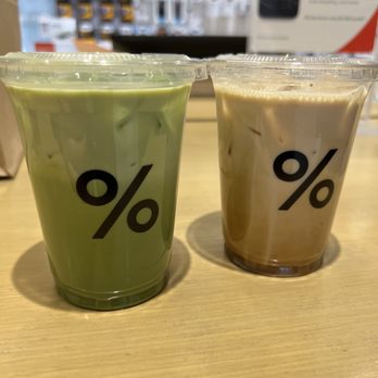 Arabica - Matcha latte + Kyoto latte - Coffee & Tea Near Me - North York, Ontario Arabica - Matcha latte + Kyoto latte - Coffee & Tea Near Me - North York, Ontario
