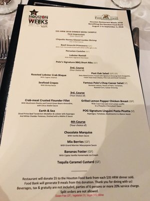 Menu photo 8 Post Oak Grill Houston, TX