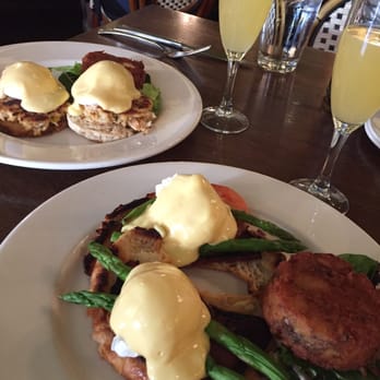Cafe Monte - Crab cake Benedict and the Benedict monte. - French Near Me - Charlotte, North Carolina
