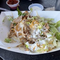 Fuego Taquito - Chicken nachos - after we started digging in